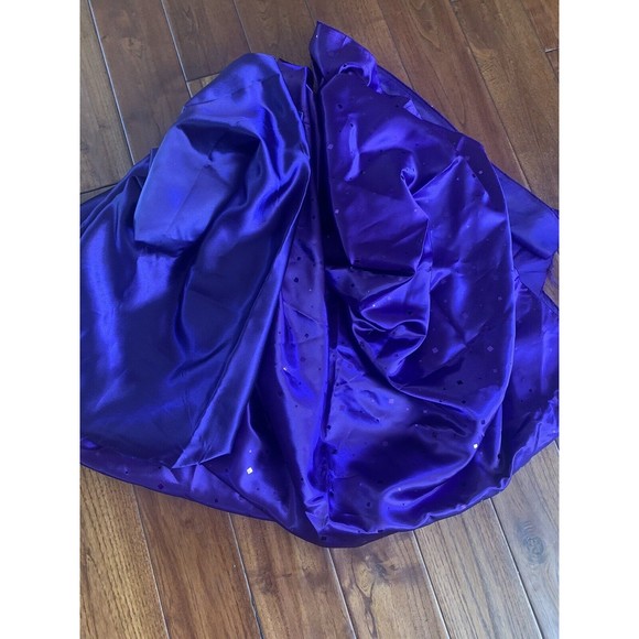 Halloween 5+yds Purple Satin Quilting Costume Crafting Fabric Solid RARE sparkle - Picture 1 of 8